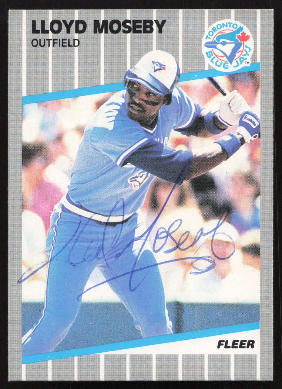 Lloyd Moseby Autographed 1989 Fleer Card #241 Toronto Blue Jays SKU #258827