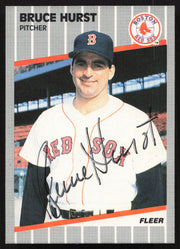 Bruce Hurst Autographed 1989 Fleer Card #91 Boston Red Sox SKU #258832