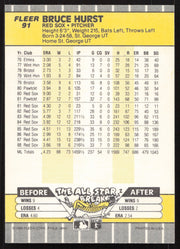Bruce Hurst Autographed 1989 Fleer Card #91 Boston Red Sox SKU #258832