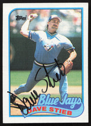 Dave Stieb Autographed 1989 Topps Card #460 Toronto Blue Jays SKU #258836