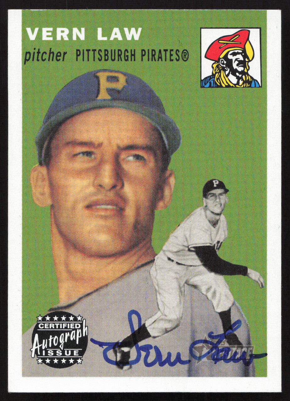 Vern Law Autographed 2003 Topps Heritage Real One Autographs Card #RO-VL Pittsburgh Pirates SKU #258847