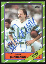 Dave Jennings Autographed 1986 Topps Card #110 New York Jets SKU #258859
