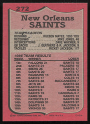 Bobby Herbert Autographed 1987 Topps Card #272 New Orleans Saints SKU #258862
