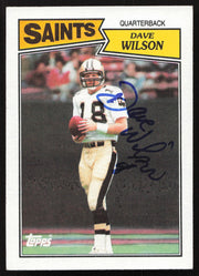 Dave Wilson Autographed 1987 Topps Card #273 New Orleans Saints SKU #258865