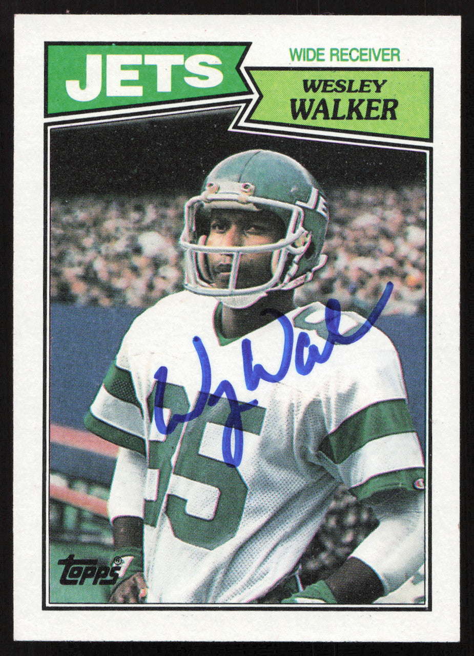 Wesley Walker Autographed 1987 Topps Card #132 New York Jets SKU #258868