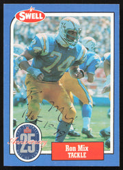 Ron Mix Autographed 1988 Swell Card #85 San Diego Chargers SKU #258869