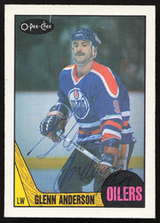 Glenn Anderson Autographed 1987-88 O-Pee-Chee Card #199 Edmonton Oilers SKU #258870