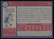 Corky Calhoun Autographed 1974-75 Topps Card #107 Phoenix Suns SKU #258881