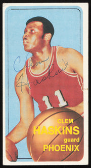 Clem Haskins Autographed 1970-71 Topps Rookie Card #165 Phoenix Suns SKU #258884
