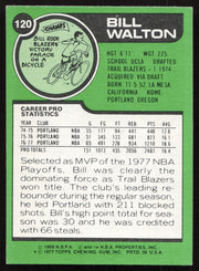 Bill Walton Autographed 1977-78 Topps Card #120 Portland Trail Blazers (Smudged) SKU #258887