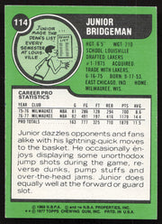 Junior Bridgeman Autographed 1977-78 Topps Card #114 Milwaukee Bucks SKU #258888