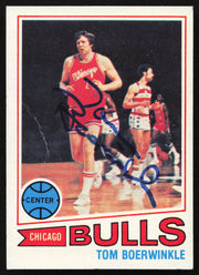 Tom Boerwinkle Autographed 1977-78 Topps Card #69 Chicago Bulls SKU #258901