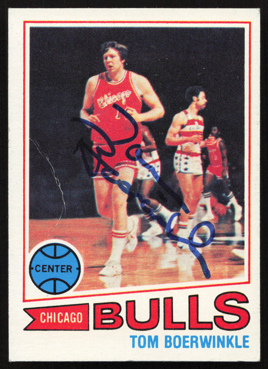 Tom Boerwinkle Autographed 1977-78 Topps Card #69 Chicago Bulls SKU #258901