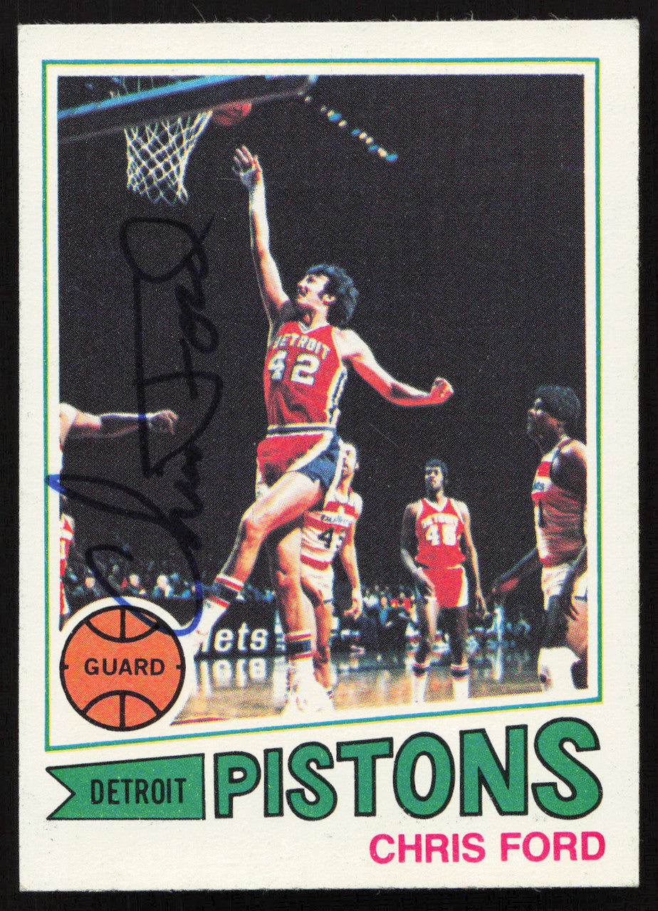 Chris Ford Autographed 1977-78 Topps Card #121 Detroit Pistons SKU #258903