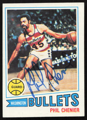 Phil Chenier Autographed 1977-78 Topps Card #55 Washington Bullets SKU #258904