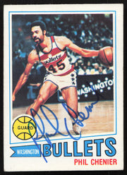 Phil Chenier Autographed 1977-78 Topps Card #55 Washington Bullets SKU #258907