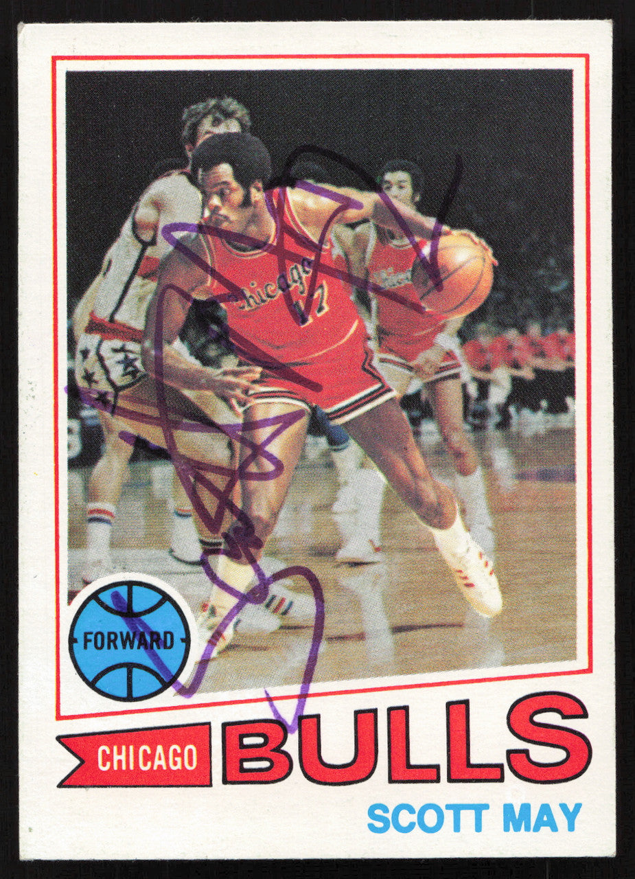 Scott May Autographed 1977-78 Topps Card #36 Chicago Bulls SKU #258911