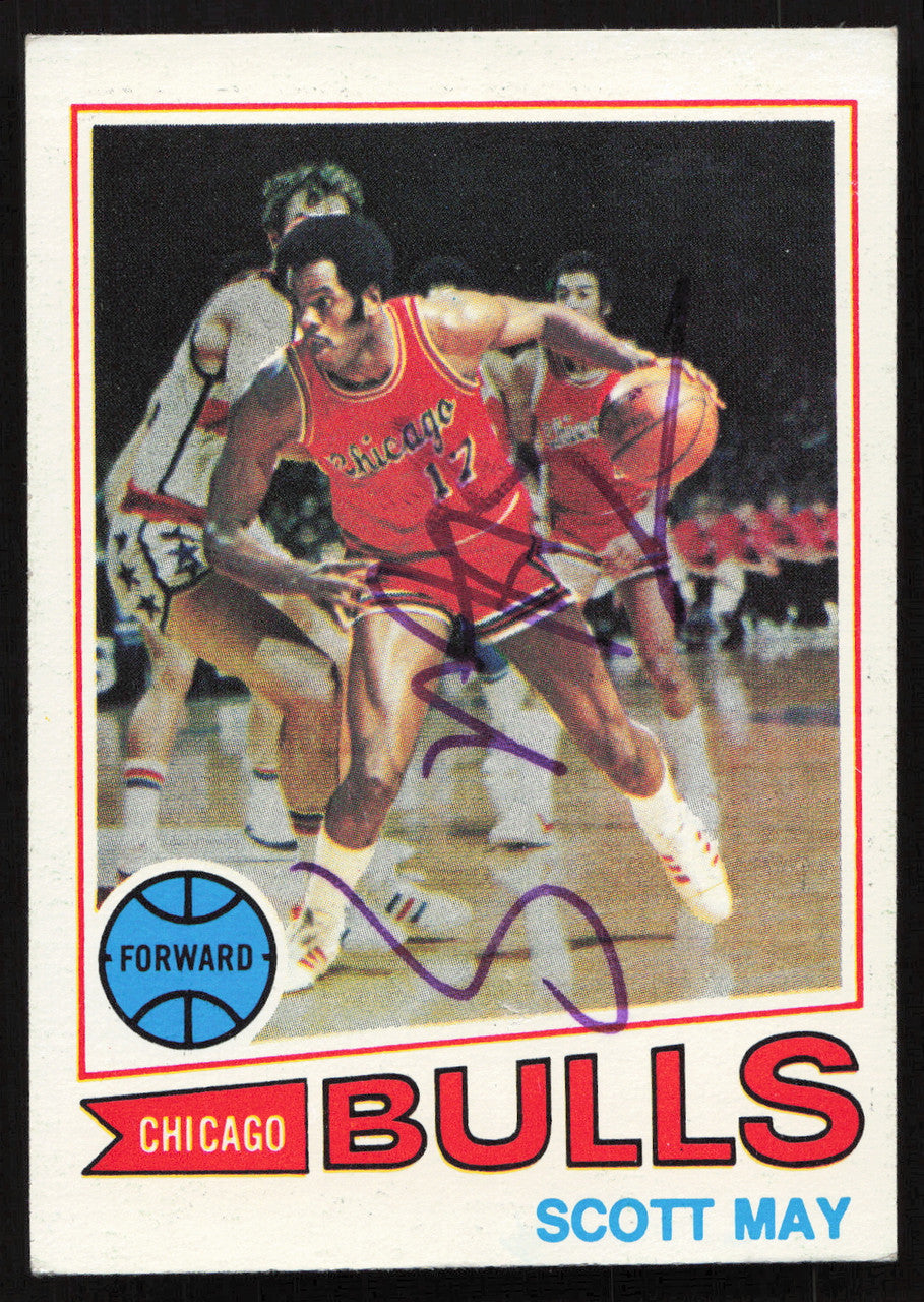 Scott May Autographed 1977-78 Topps Card #36 Chicago Bulls SKU #258913