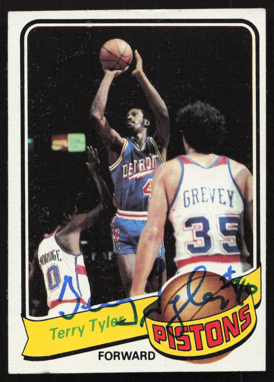 Terry Tyler Autographed 1979-80 Topps Card #84 Detroit Pistons SKU #258918