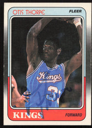 Otis Thorpe Autographed 1988-89 Fleer Card #99 Sacramento Kings SKU #258937