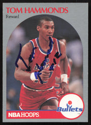 Tom Hammonds Autographed 1990-91 Hoops Card #298 Washington Bullets SKU #258948