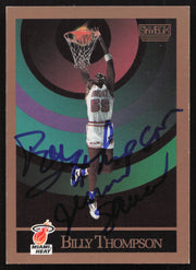 Billy Thompson Autographed 1990-91 Skybox Card #154 Miami Heat SKU #258950