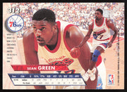 Sean Green Autographed 1993-94 Fleer Ultra Card #312 Philadelphia 76ers SKU #258957