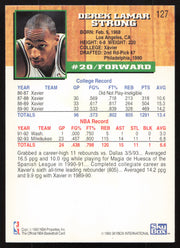 Derek Strong Autographed 1993-94 Hoops Rookie Card #127 Milwaukee Bucks SKU #258961