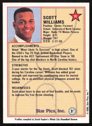 Scott Williams Autographed 1990 Star Pics Rookie Card #26 North Carolina SKU #258963