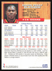 Mookie Blaylock Autographed 1993-94 Hoops Card #2 Atlanta Hawks SKU #258966