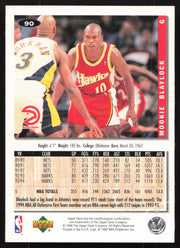 Mookie Blaylock Autographed 1994-95 UD Collectors Choice Card #90 Atlanta Hawks SKU #258967