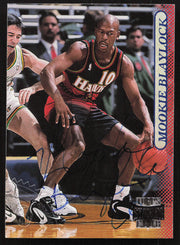 Mookie Blaylock Autographed 1996-97 Stadium Club Card #58 Atlanta Hawks SKU #258970