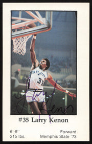 Larry Kenon Autographed 1979-80 Express News Handy Dan Card San Antonio Spurs SKU #258998