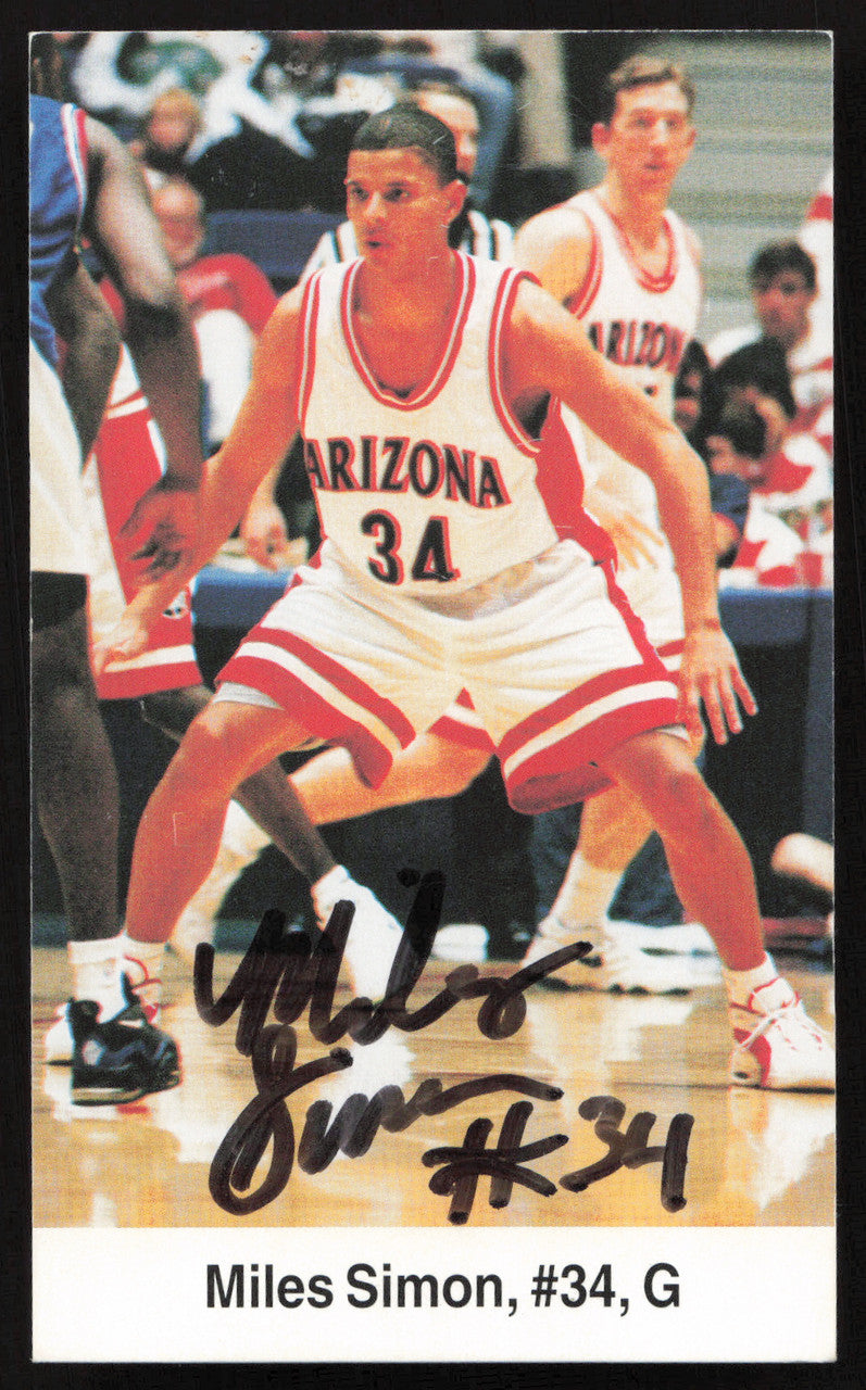 Miles Simon Autographed 1995-96 Police Rookie Card Arizona SKU #259011