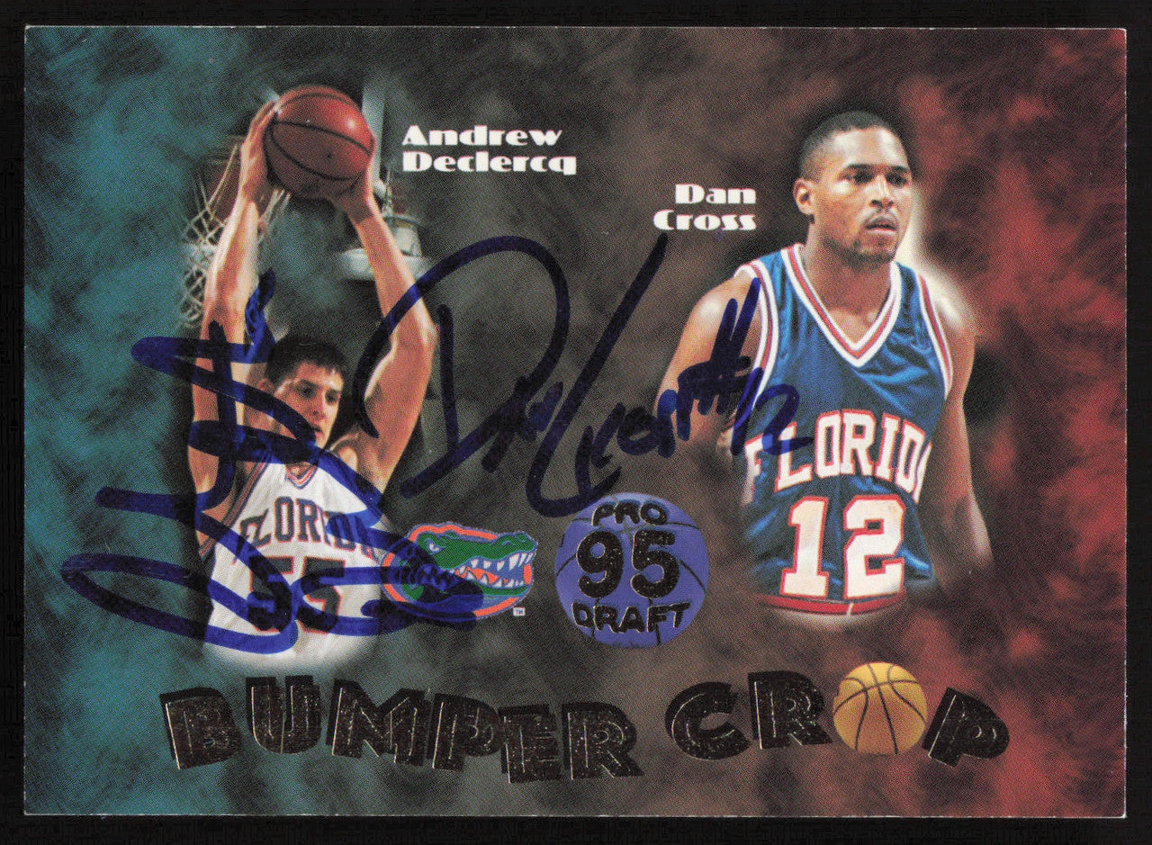 Andrew DeClercq & Dan Cross Autographed 1995 Classic Bumper Crop Card #BC-99 Florida SKU #259023