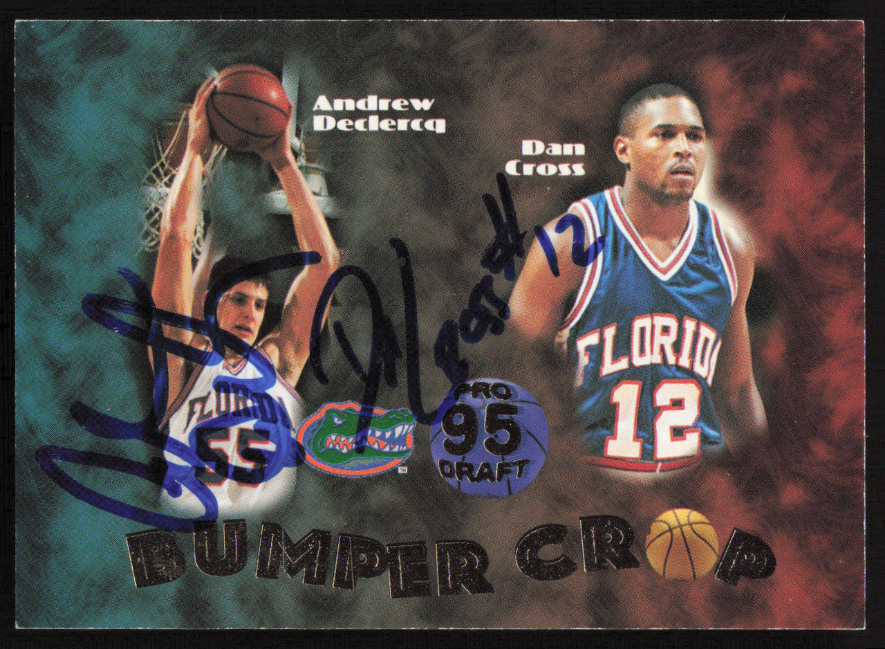 Andrew DeClercq & Dan Cross Autographed 1995 Classic Bumper Crop Card #BC-99 Florida SKU #259024