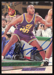 Walter Bonds Autographed 1992-93 Fleer Ultra Rookie Card #347 Utah Jazz SKU #259030