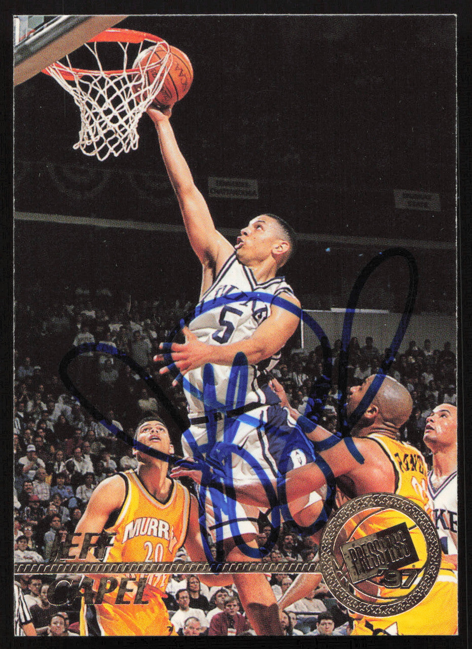 Jeff Capel Autographed 1997 Press Pass Rookie Card #37 Duke SKU #259032