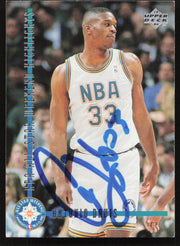 Antonio Davis Autographed 1994-95 Upper Deck Card #193 Indiana Pacers SKU #259034