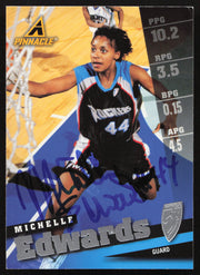Michelle Edwards Autographed 1998 Pinnacle Card #37 SKU #259035