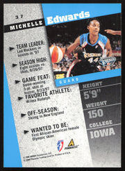 Michelle Edwards Autographed 1998 Pinnacle Card #37 SKU #259035
