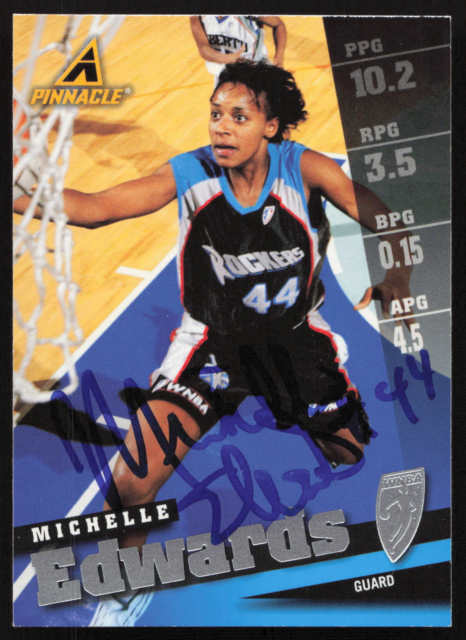 Michelle Edwards Autographed 1998 Pinnacle Card #37 SKU #259036