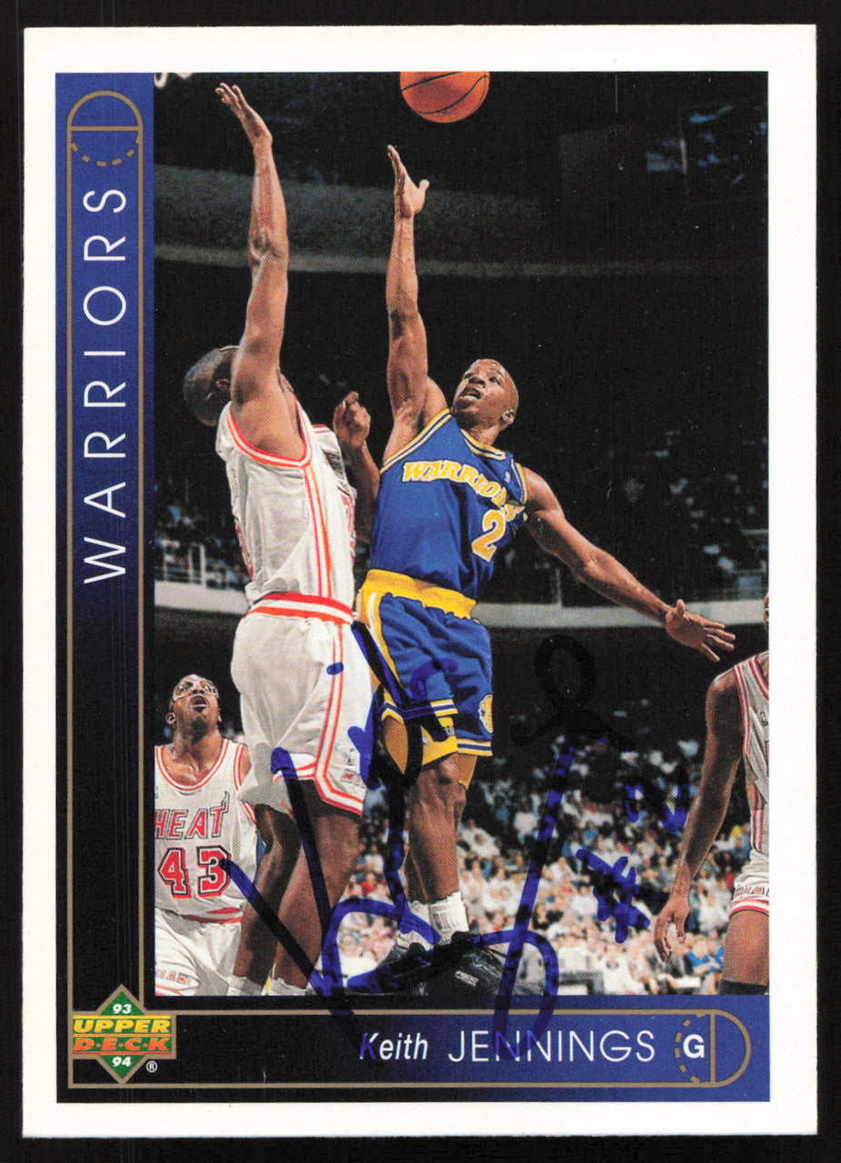 Keith Jennings Autographed 1993-94 Upper Deck Card #82 Golden State Warriors SKU #259040