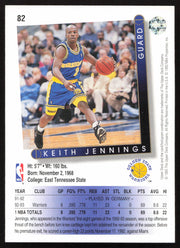 Keith Jennings Autographed 1993-94 Upper Deck Card #82 Golden State Warriors SKU #259040