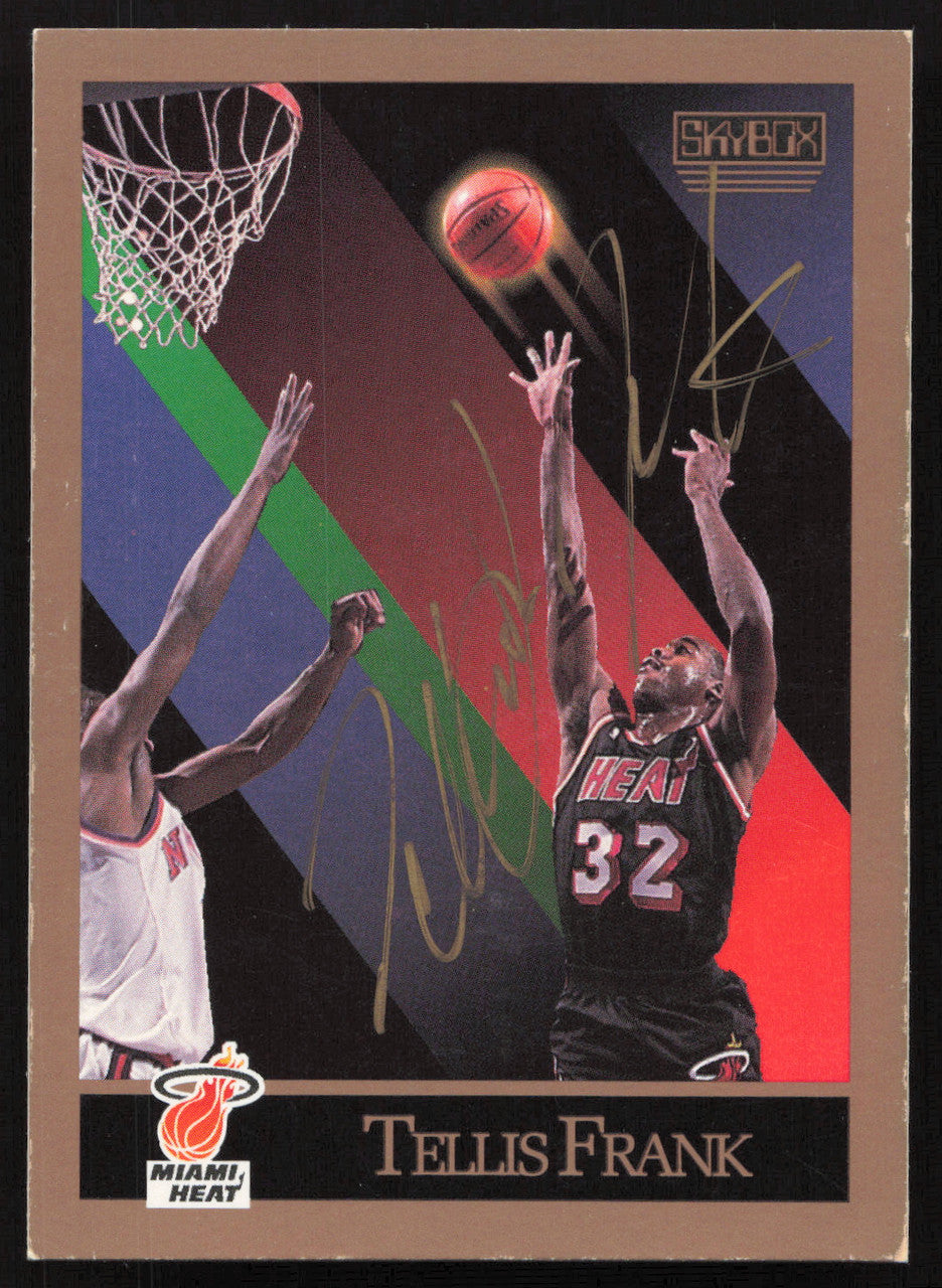Tellis Frank Autographed 1990-91 Skybox Card #147 Miami Heat SKU #259041