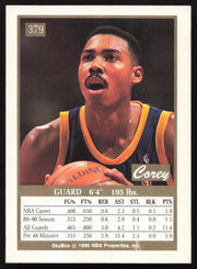 Corey Gaines Autographed 1990-91 Skybox Card #379 Denver Nuggets SKU #259043