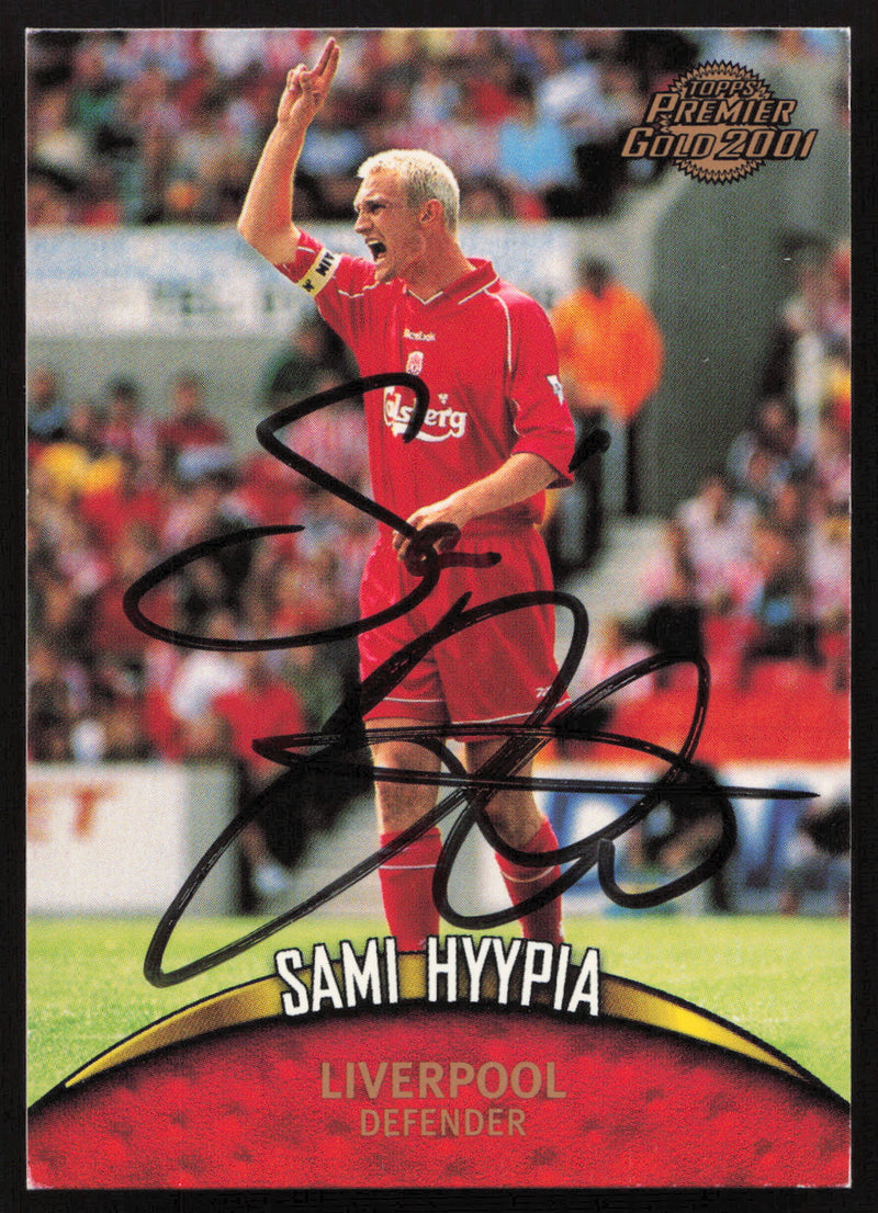 Sami Hyypia Autographed 2001 Topps Premier Gold Card #70 Liverpool SKU #259053