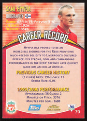 Sami Hyypia Autographed 2001 Topps Premier Gold Card #70 Liverpool SKU #259053