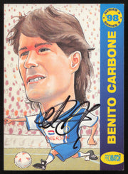 Benito Carbone Autographed 1998 ProMatch Card #3 Sheffield SKU #259056