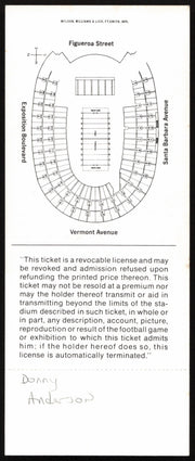 Donny Anderson Autographed Super Bowl I Replica Ticket (1967) Green Bay Packers SKU #259060